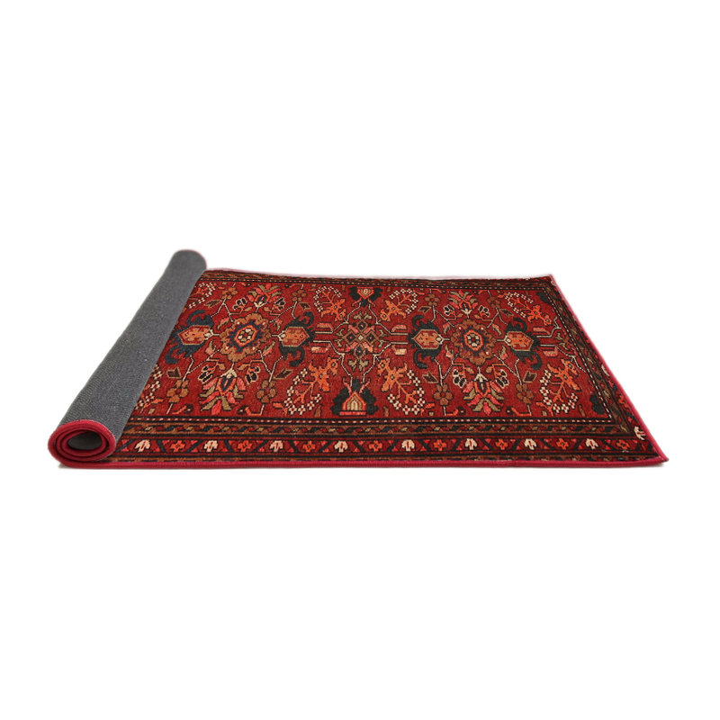 Tapis rouge/beige/brun traditionnel Tanmay, Rectangle 5 pi x 7 pi