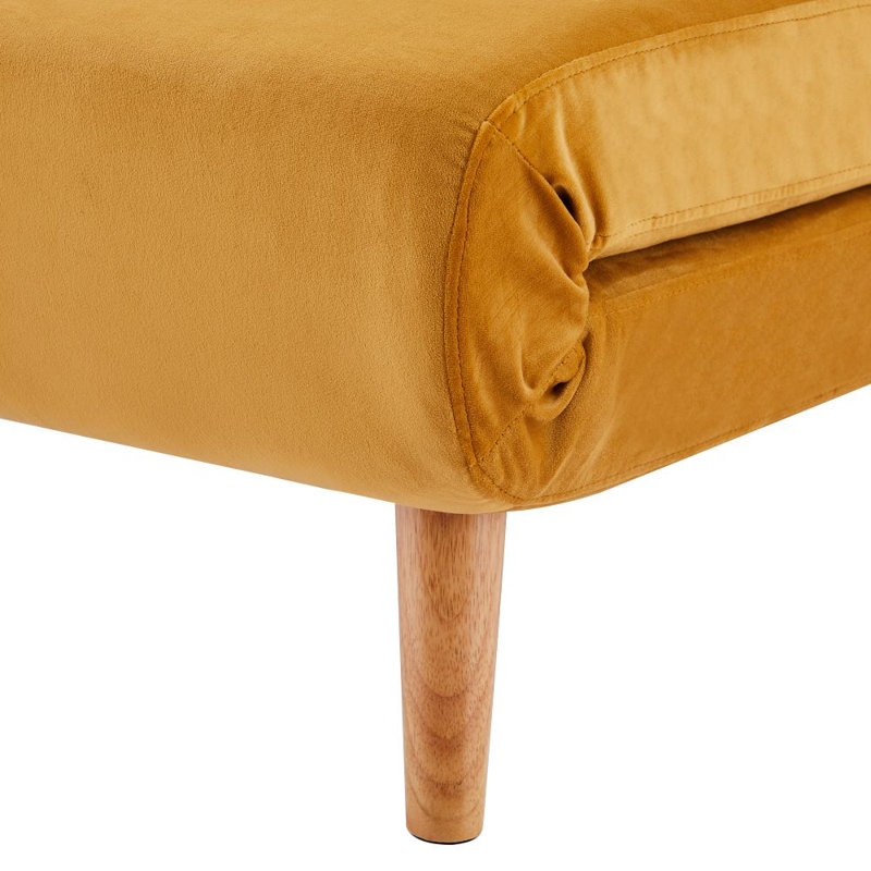 Sisk Velvet Accent Chair, Mustard
