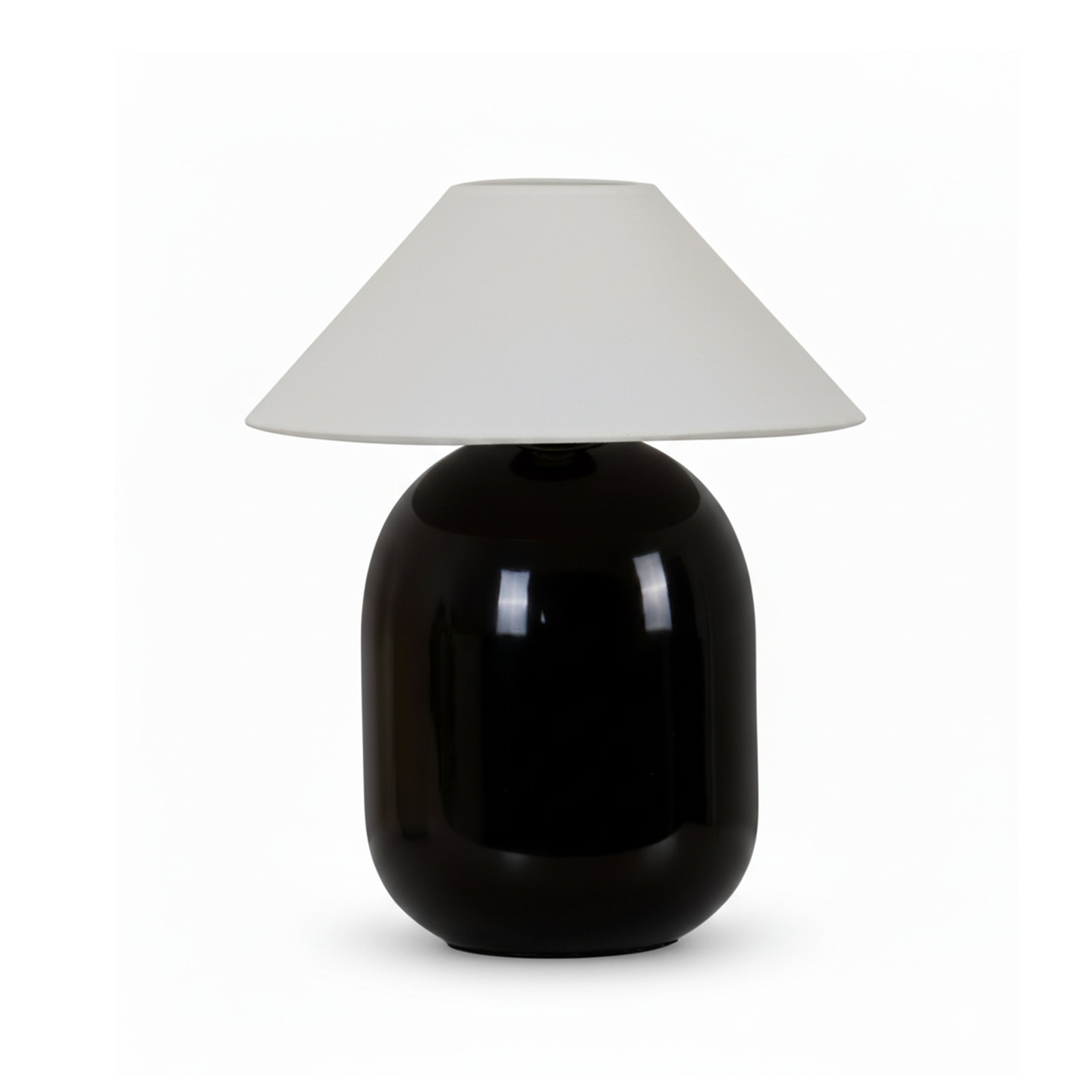 Carothers Ceramic Bedside Lamp, Black, Black