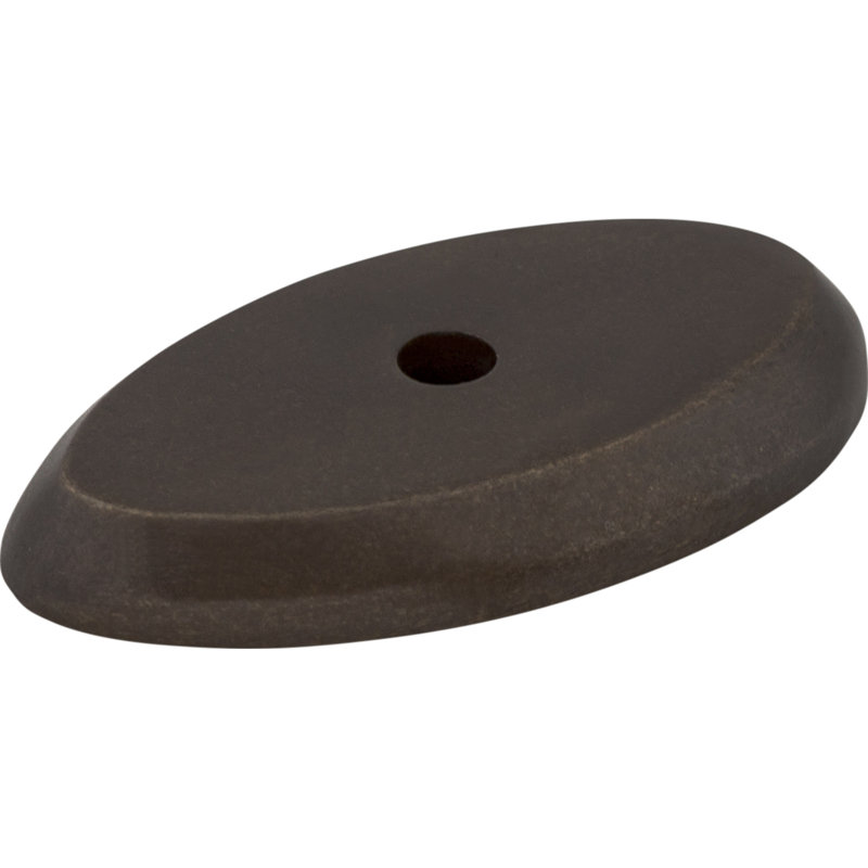 Aspen Oval  Backplate, 1.5" H x 0.875" W x 0.19" D, Medium Bronze