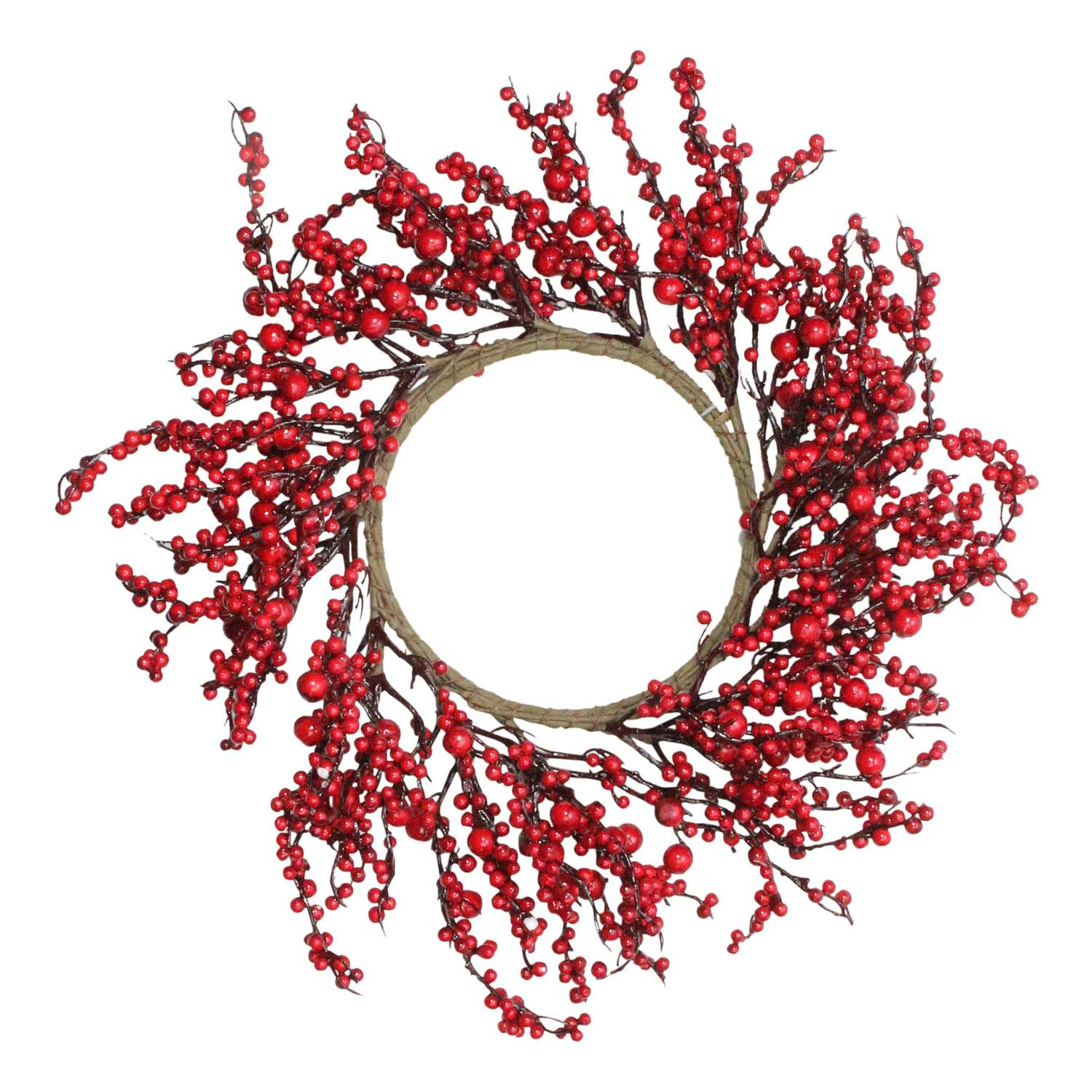 Northlight Seasonal Red Berries Artificial Christmas Wreath 18-Inch ...