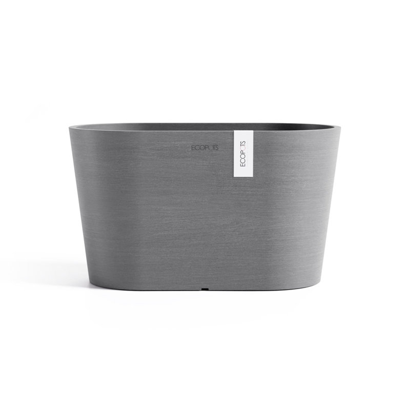 Pot Planter, 6.5" H x 12" W x 6.5" D, Gray
