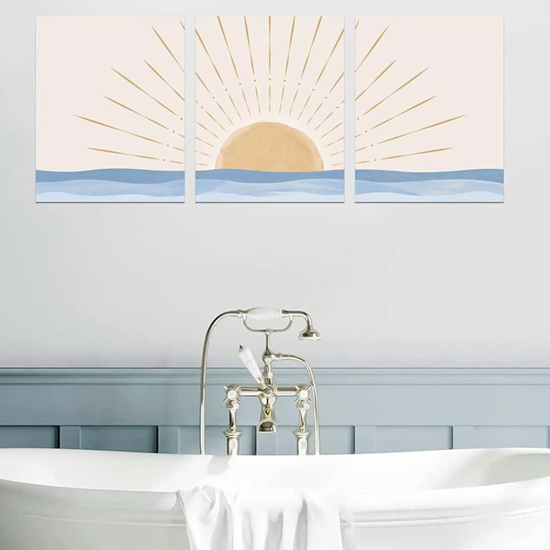 3 Piece Wrapped Canvas Print, 40 cm H x 90 cm W