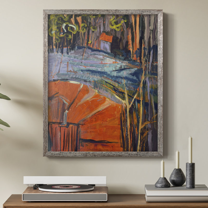 «Cadmium Winter Solstice IV», reproduction encadrée - bois massif, H 11 po x l 9 po