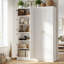 Armoire de rangement Arch 23,6 po - 4 portes en bois, tablettes réglables, autoportante pour la salle à manger / salon-2092376508