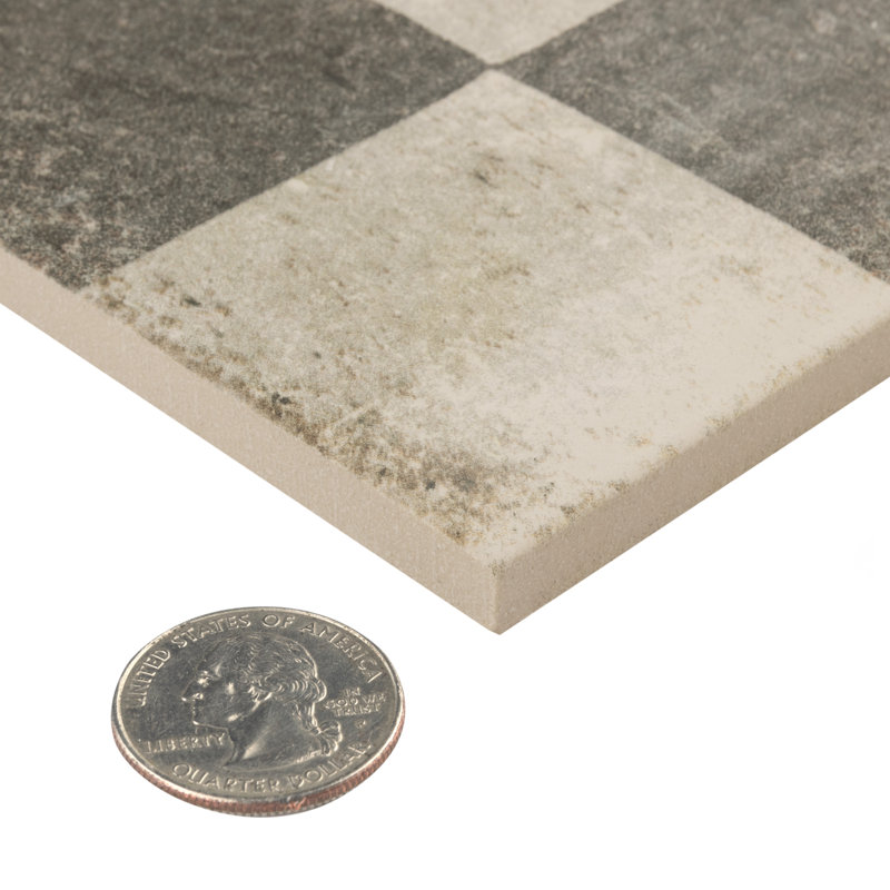 D'Anticatto 9" x 9" Porcelain Vintage Wall & Floor Tile