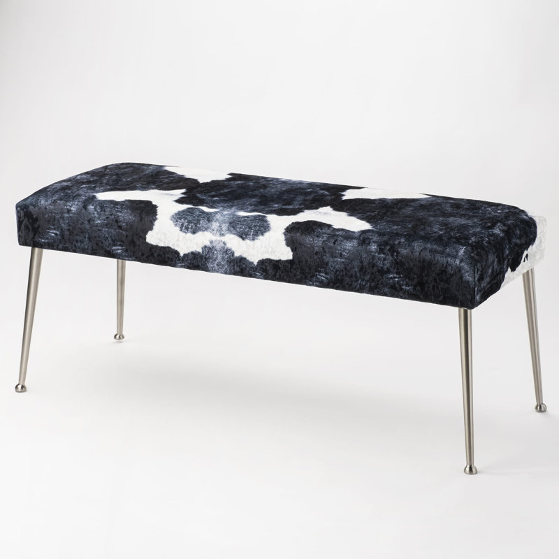 Yandell Velvet Upholstered Bench, H40 x W130 x D35cm