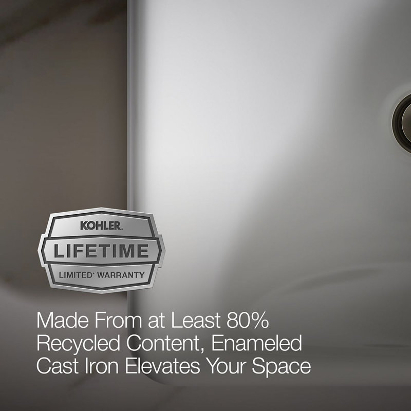 Iron Plains Metal Rectangular Vessel Bathroom Sink with Overflow, White
