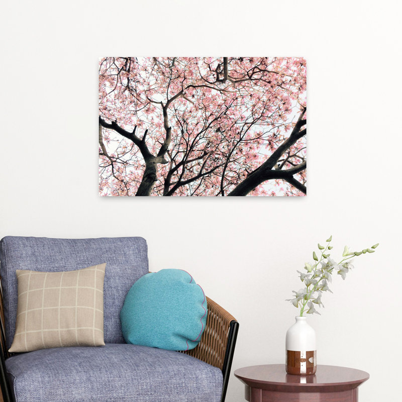 Arbre de cerisier japonais délicat contemporain, H 16 po x l 24 po