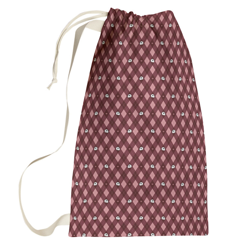Kitterman Fabric Laundry Bag with Handles, Large (76.5" H x 29.5" W x 1.5" D), Red