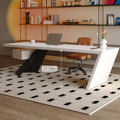 Premium Solid Ash Wood Desktop Desk