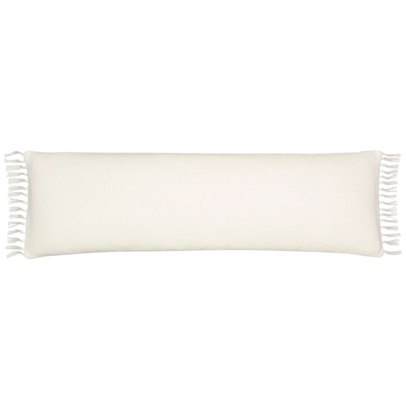 Housse de coussin rectangulaire 100% coton Logan, Blanc colombe