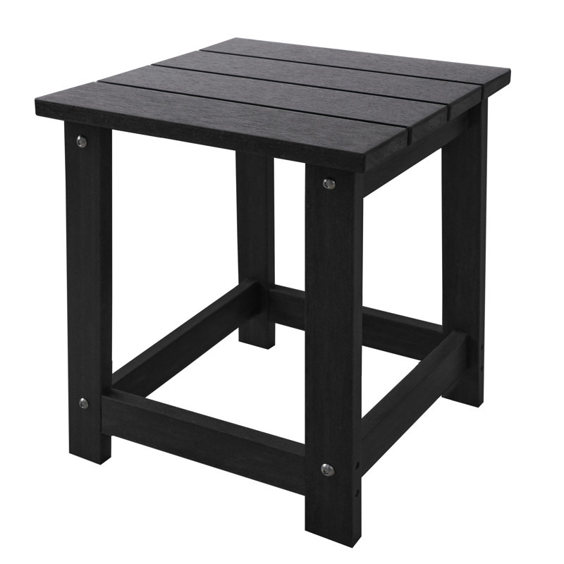 Outdoor Patio Side Table, Black