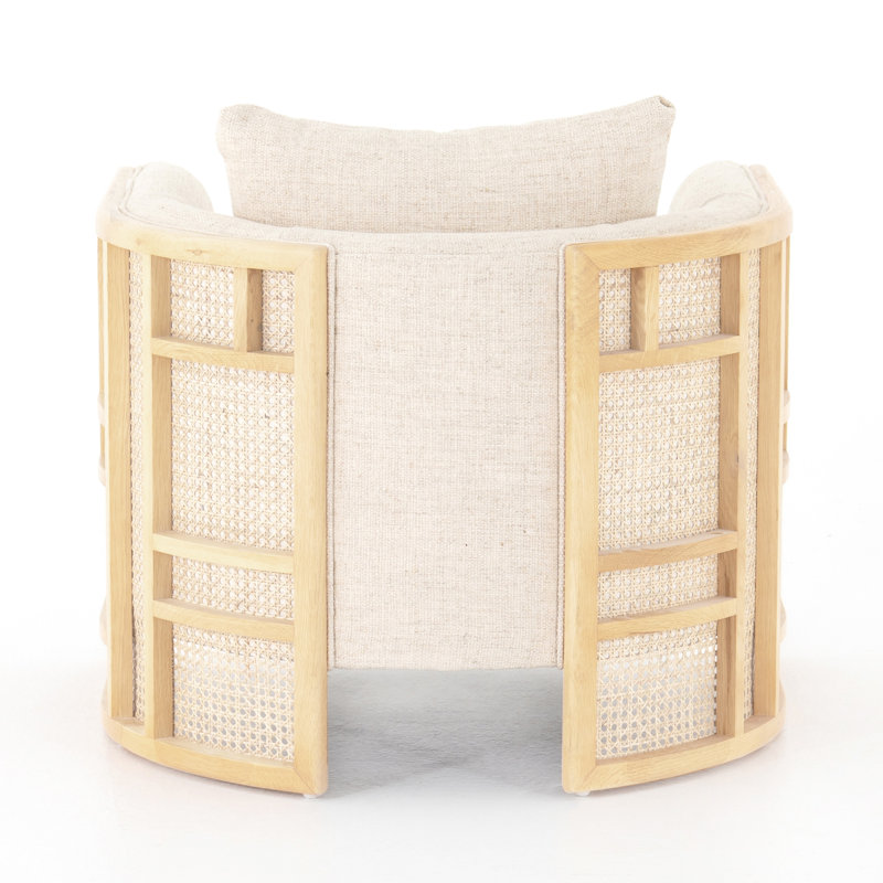 June Barrel Chair, Natural Oak, Thames Cream