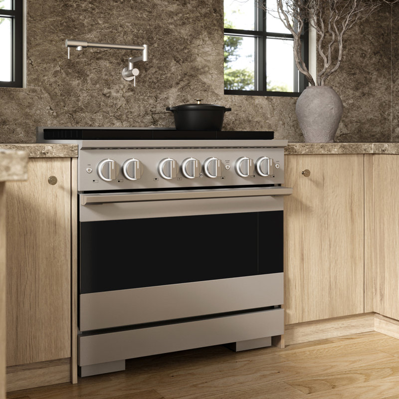 ZLINE 36 in. Marino Dual Fuel Range with 6 Burner DuoPro Cooktop and Electric Convection Oven