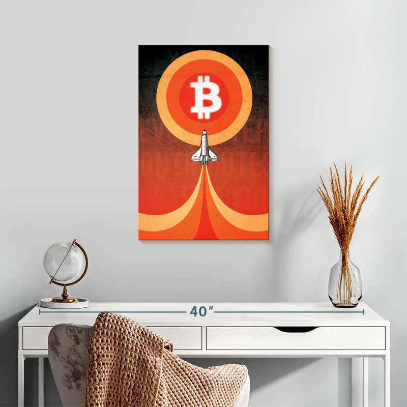 Oberle Bitcoin To The Moon, 24" H x 16" W