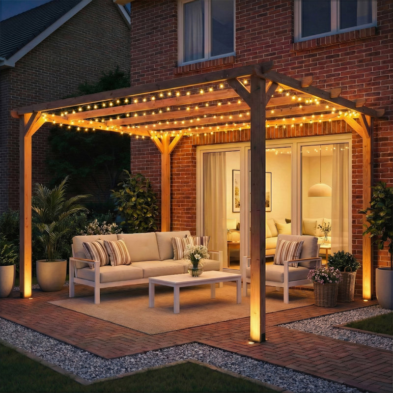 Pergola, 204cm H x 300cm W x 300cm D