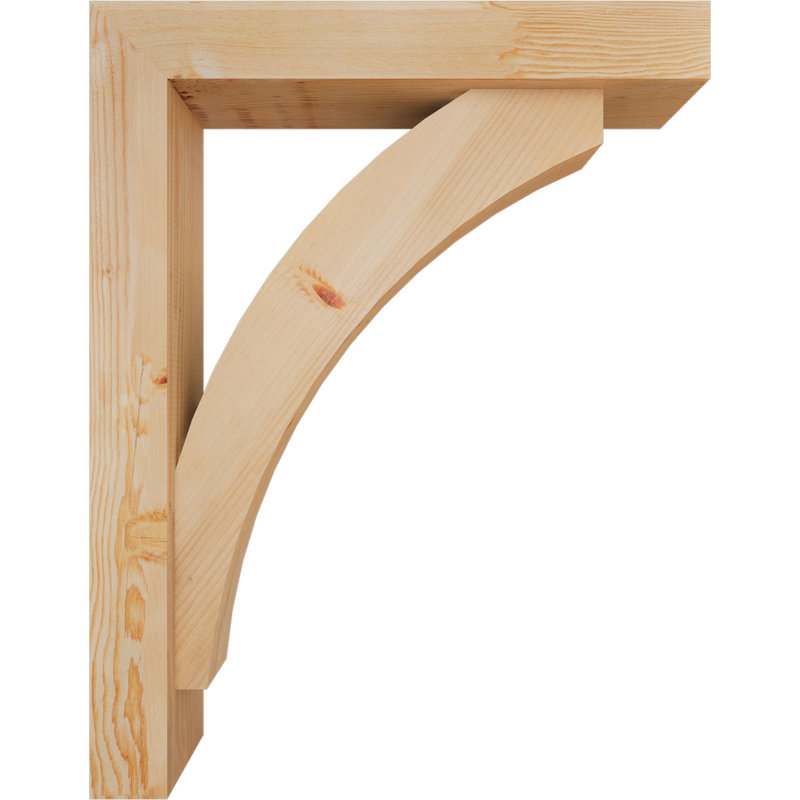 Support de bloc Thorton avec entretoise décalée, 36 x 28, Sapin Douglas de l 5 1/2 po (lisse)