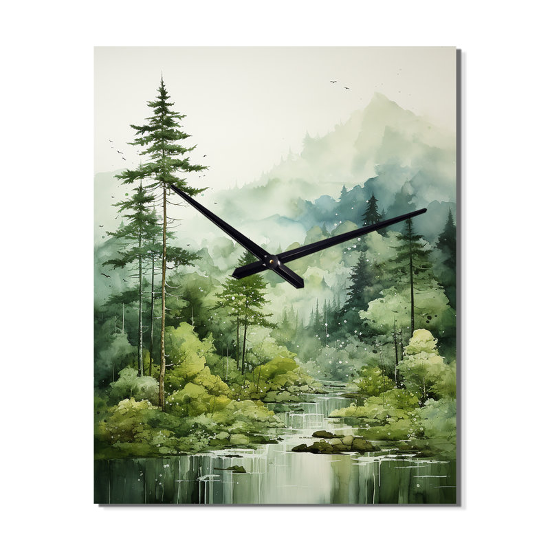 Forest Enigmatic Forest - Landscape & Nature Wall Clock, 32" H x 16" W x 1" D