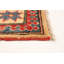 Tapis décoratif en laine rouge/beige 3 pi 10 po x 5 pi 5 po de conception unique noué à la main new age finest
