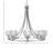 Paramount 8 Light Uplight Chandelier With 6" Ribbed Glass-78053818-78053816