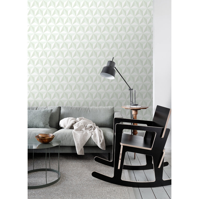 Rouleau de papier peint L 33 pi x l 20,9 po Jewelyssa Adella, Sauge