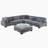 Brinsley 135”W Modern Track Arm Modular Sectional Sofa-1017584005