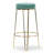 Upholstered Velvet Counter Stool with Steel Frame