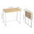 Folding Desk, 31.5" Foldable Table for Small Spaces with Storage Hooks, Space Saving Computer Table, Writing Workstation for Home Office, Easy Assembly