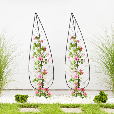 Trellis for Climbing Plants Outdoor Plant Support - 55in Metal Garden Trellis for Potted Plants, Climbing Vines, and Beans by Pure Garden