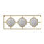 3 Mirror Piece Wall Mirror in Gold Rectangular Frame, Home Wall Decor for Bedroom Living Room, 43"x16"