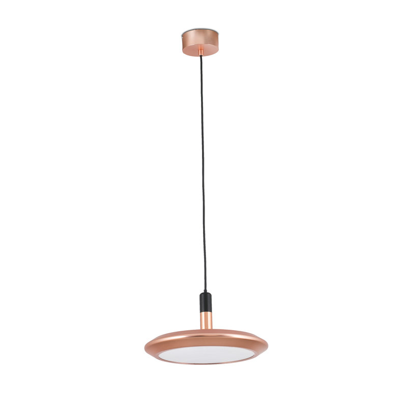 Hopson 1 - Light LED Geometric Pendant, Copper