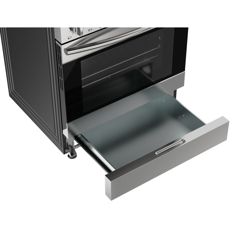 Hamilton Beach Cuisinière électrique avec convection et friture d'air, four de 3 500 watts avec panneau tactile à DEL avant, tiroir de nettoyage à la vapeur et en acier inoxydable