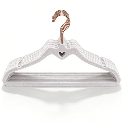 White Velvet Hangers 60 Pack, Non-Slip Flocked Slim Hangers For Closet Space Saving, Heavy Duty Velvet Clothes Hangers With Heart Design For Coats, Dresses And Delicate Garments