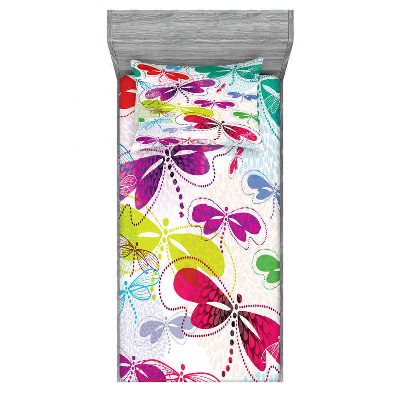 Microfiber Sheet Set, Twin Sheet Set with Fitted Sheet