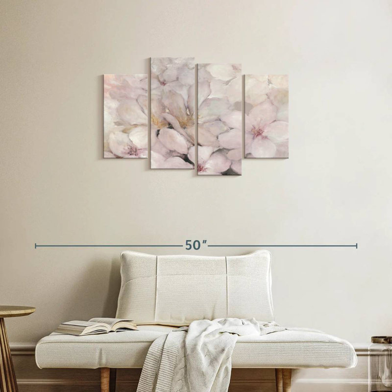 Apple Blossoms Dark Gray, 22" H x 36" W