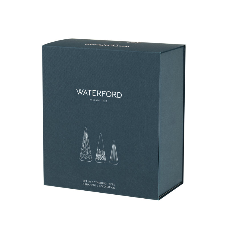 Waterford Standing Trees, Set of 3, Clear