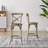 Wicker Counter Stool with Solid Wood Frame