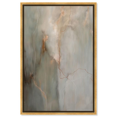 Fiery Traces I Canvas Minimalist Abstract by Art Remedy