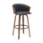 Boeschen Swivel Counter or Bar Height Upholstered Bar Stool with Arms and Footrest in Wood-1987370485-1987370483