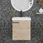 Meuble-lavabo mural simple 18 po avec comptoir en céramique Delberta-758093470