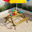 Table de pique-nique et banc pour enfants avec parasol-1369009291