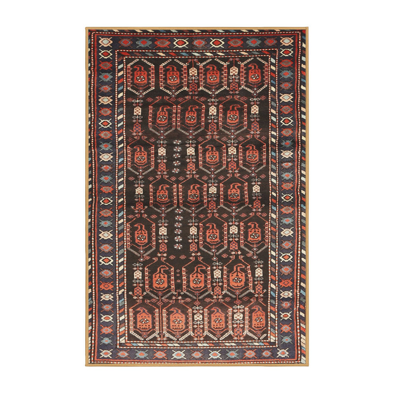 Tapis brun Charis Southwestern, Rectangle 5 pi x 7 pi