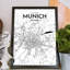 Munich City Map - No Frame Print-1560423407