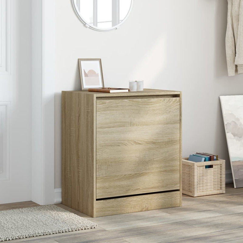 10 Pair Shoe Storage Cabinet, Sonoma Oak