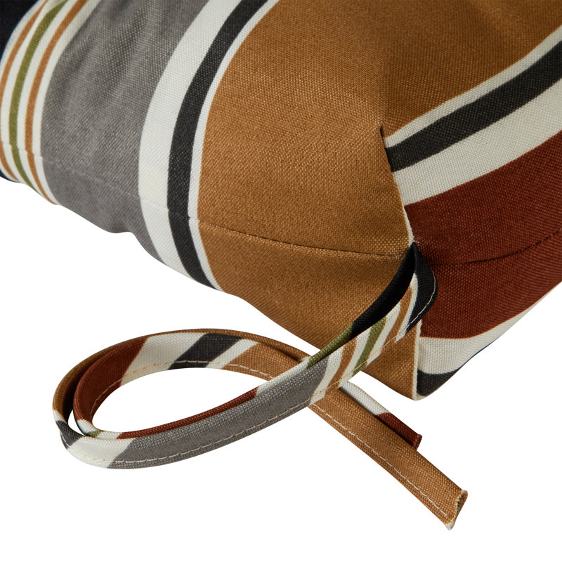Lester Outdoor Chair Cushion, Brick Stripe, 2, 21" H x 21" W x 21" D