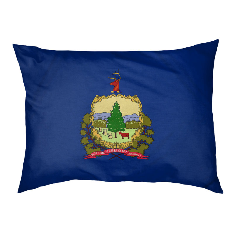 Coussin pour chien vermont flag Burien, Grand (H 14 po x l 42,5 po x P 32,5 po)