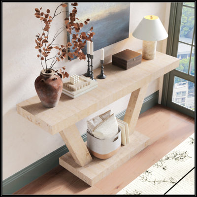 Banc de 60 pouces en bois vieilli avec rangement à 2 niveaux, design rustique pour les couloirs et les salons