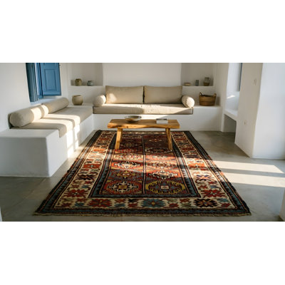 Tapis Moghan à motif géométrique excitant