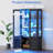 67" Tall 4 Tier Bookshelf Storage Display Cabinet With Led Lights